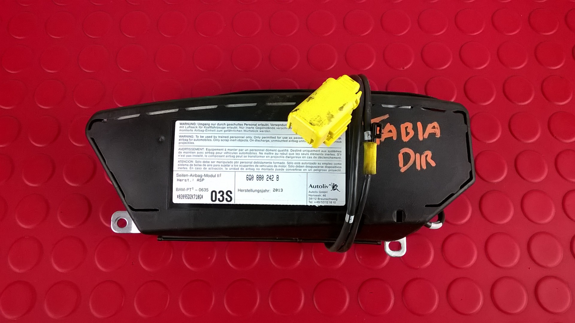 Peças - Airbag De Banco Direito - 6Q0880242b [Skoda Fabia Ii]