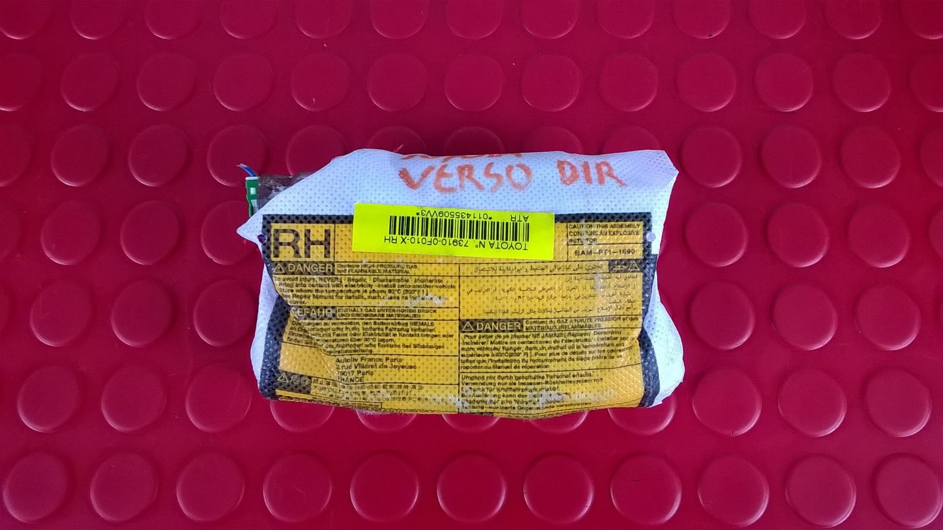 Peça - Airbag Banco Direito  - 73910-0F010-X [Toyota Verso R2]