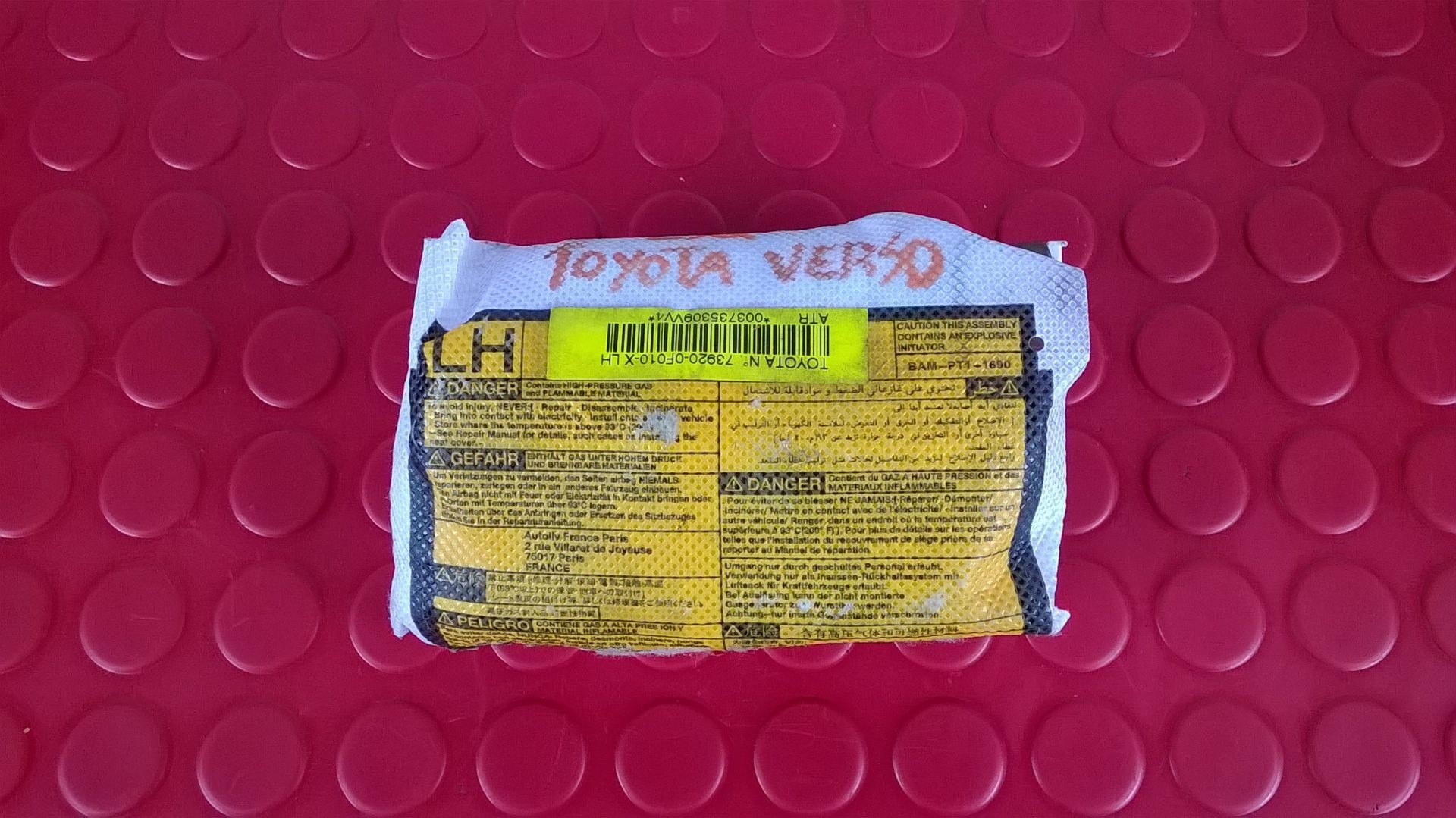 Peça - Airbag Banco Esquerdo - 73920-0F010-X [Toyota Verso R2]